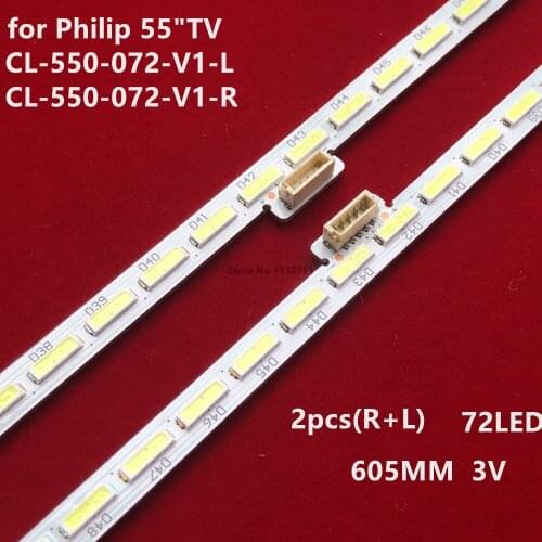 LED Backlight Strips 72 lamp for Phi li p 55"TV CL-550-072-V1-L R 11800822 LK10024666-AO 55PUS7101