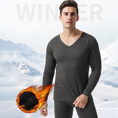 New Men Underwear Long Johns suit Velvet Thermal Sets Men Warm Mens Elastic Thermals Winter Pants Long Underwear Thermo Clothes