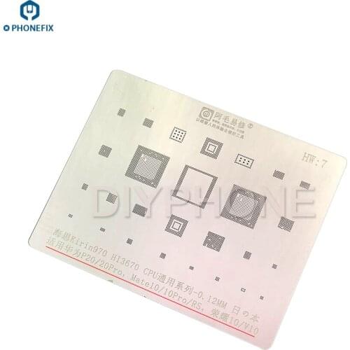 Universal BGA Reballing Stencil Steel Mesh Tin Net for Huawei P20 P10 Mate 10 9 Honor V9 V10 Phone Motherboard Soldering Tool