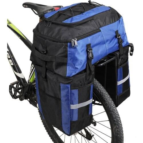 Rhinowalk Bicycle Bag 3 in 1 Bike Big Capacity Rear Rack Tail Seat Trunk Bag Pannier Pack Cycling Bag Basket Bike Accessory