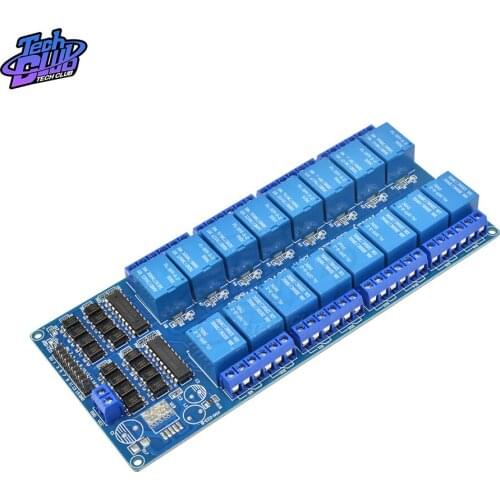 16-Channel 16CH 16 CH WAY 5V Relay Shield Module With Optocoupler LM2576 Power Supply For Arduino Board