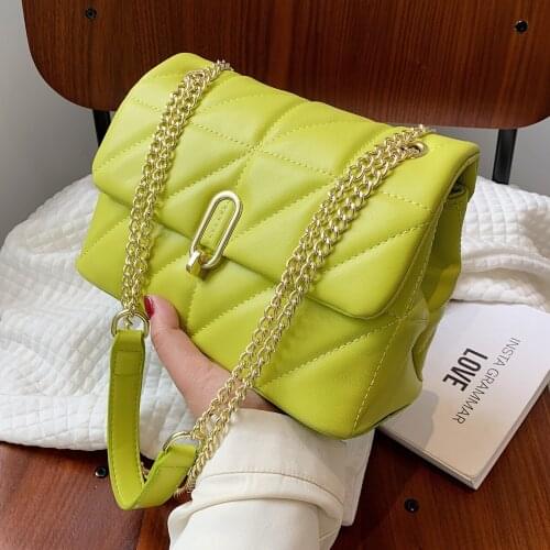 2021 Fashion Shoulder Bag Women Leather Pu Quilted Bag Female Luxury Handbags Women Bags Designer Sac A Main Femme