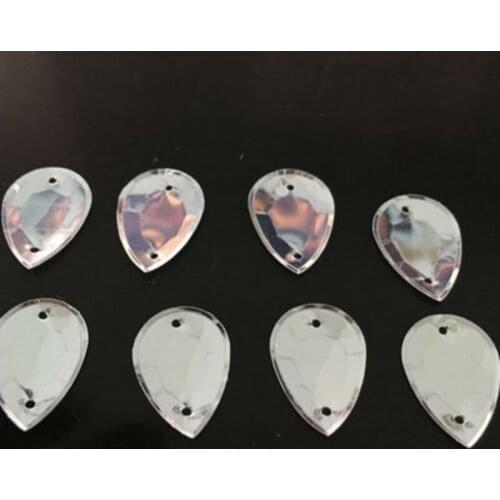 New 300pcs 13*18mm Water Drop Crystal Transparent Loose Sequin Sewing,Wedding Craft,Women Kids DIY Garment Accessory