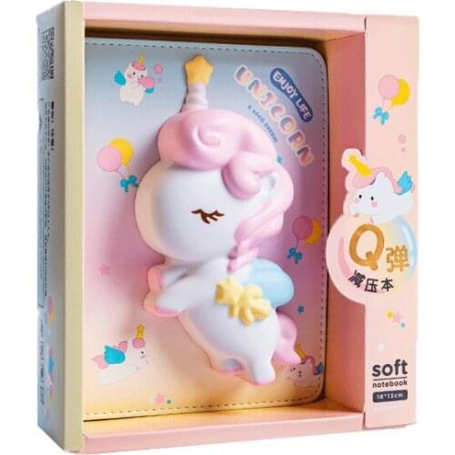 Kawaii Decompression Notebook Slow Rebound Creative A5 Note Book Color Page Hand Account Diary Office Cute Stationery Supplies