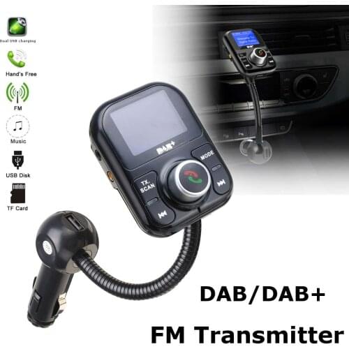 Bluetooth Hands free Car DAB DAB+ Kit Digital Radio With Dual USB Adapter Receiver Tuner FM Transmitter Antenna Charging Ports