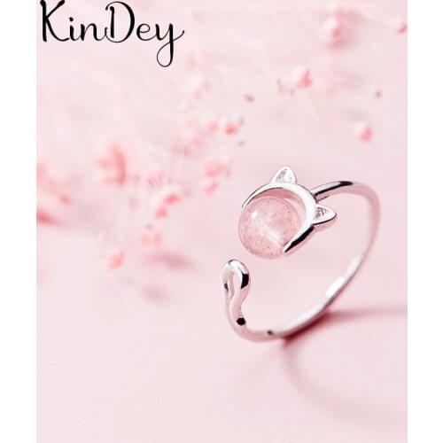 Boho New Arrival Silver Color Stone Cat Rings For Women Punk Geometric Party Hot Trendy Jewelry Charm Gifts