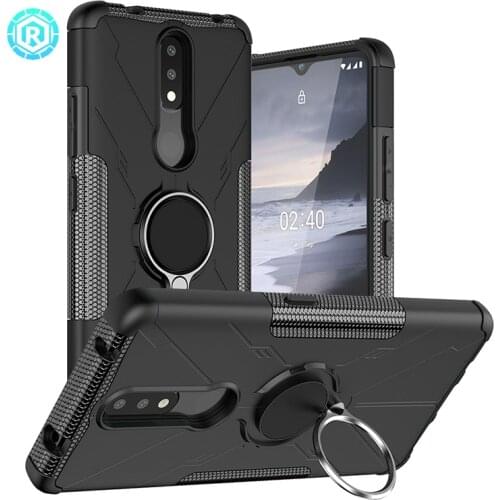 Case for Nokia 2.4 Heavy Duty Shockproof Soft TPU with Hard Plastic Armor Cover On for Nokia 2.4 TA-1277 TA-1275 TA-1274 TA-1270