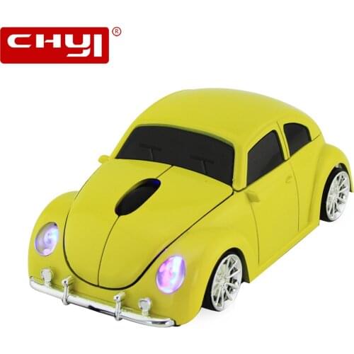 CHYI Wireless Computer Mouse Gamer Cool Mini Car Shape Mice 1600DPI Optical Gaming Mouse With USB Receiver For PC Laptop Gift