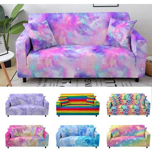 Galaxy Printed Corner Sofa Covers for Living Room funda sofa Elastic Spandex Couch Cover Stretch Slipcovers L Shape Sofa Cover