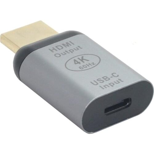 Jimier USB-C USB-3.1 Type C Female Source to HDMI Sink HDTV Ultra HD Adapter 4K 60hz 1080p Ultra HD for Tablet & Phone & Laptop