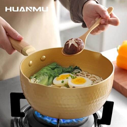 20/18cm Non-Stick Pan Milk Soup Pot Noodles Porridge Saucepan Gas Stove Suitable Kitchen Cooking Tool Household Small Cookware