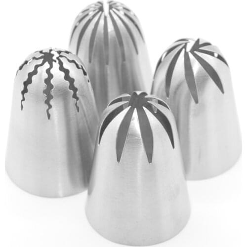 Stainless Steel Icing Piping Nozzle Tips 4PCS Large Baking Tools Cake Decorating Baking Cake Decorating