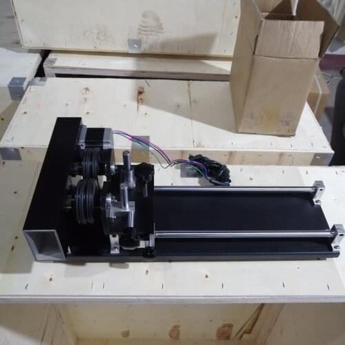 Laser machine rotary axis 4 wheels roller rotary for CO2 laser engraving and cutting machine