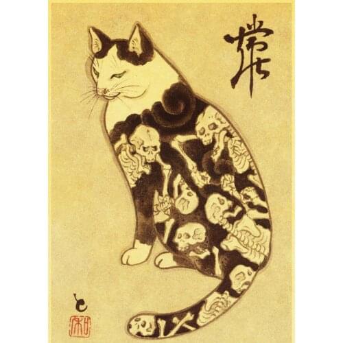 Lot style Choose Japanese Anime Cat Art print Silk poster Home Wall Decor