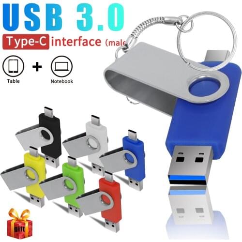 Metal OTG 3 IN 1 pen drive 128GB Micro usb 3.0 memory stick 256GB pendrive 512GB Type-C usb flash pen 64GB cle usb flash drive