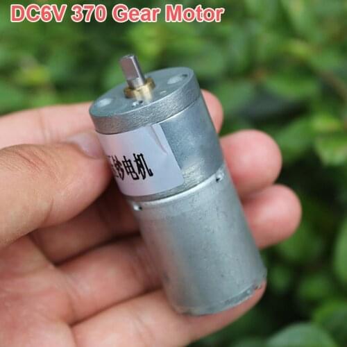 DC3V-6V 40RPM-80RPM Micro mini metal geared motor 370 positive and negative DC motor DIY Car Robot Hobby