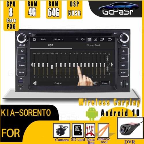 5USB DSP Multimedia player Android 10 DIN Car DVD GPS For KIA SORENTO MAGENTIS SPORTAGE MORNING CEED RIO CERATO 2005 - 2010