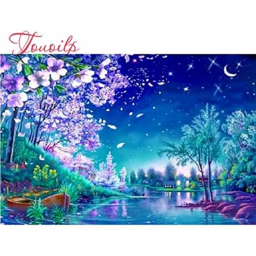Cross Stitch Kit DIY Diamond Embroidery Cherry blossoms Full Square/round Diamond Painting Mosaic Home Decor