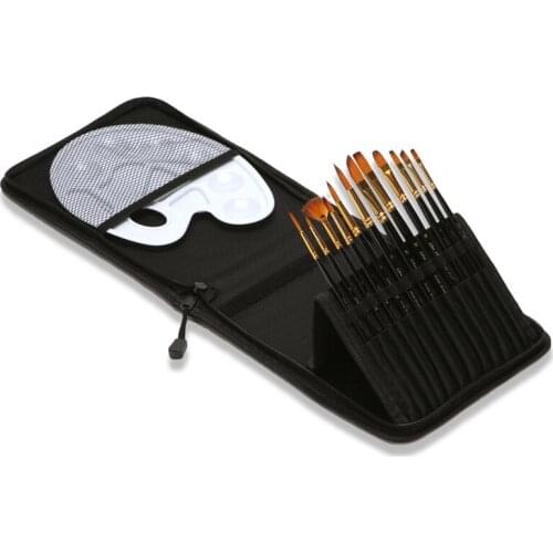 12Pcs Watercolor Acrylic Brushes Nylon Hair Paint Brush Set Acrylic Paint Tool Combination Art &School Supplies