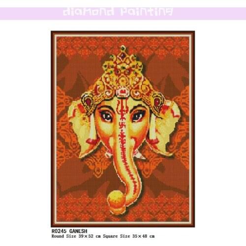 DIY Diamond Painted Kit GANESH Sets Round & Square Pattern Portrait Embroidery Art Picture Rhinestone Full Drill Home Decor Gift