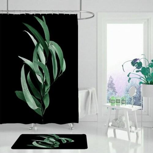 Nordic Pictures Polyester Waterproof Black and White Pattern Shower 180X200cm High Quality Bath Curtain In The Bathroom