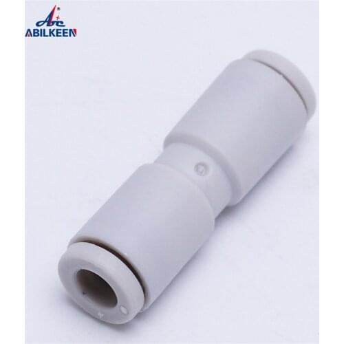 Pneumatic Connector White Series Straight Through Reducer PG4 6 8 10 12 16 Pneumatic Variable Diameter Pipe Joint