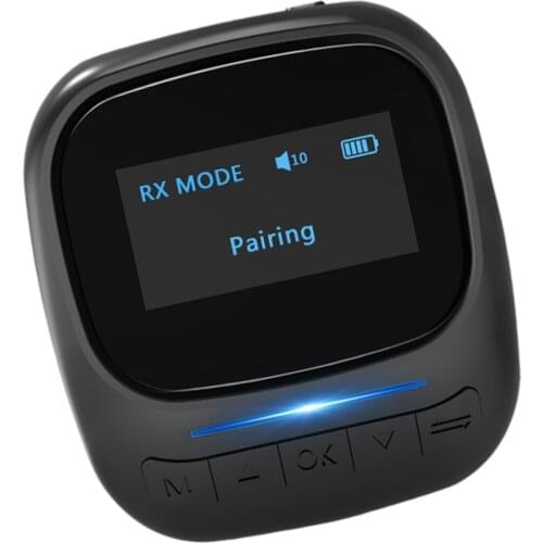 Portable Bluetooth Transmitter Receiver 2-in-1 for TV Car 33ft Long Range