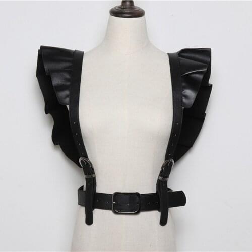 Goth PU Leather Harness Women Gothic Garters Sword Belt Sexy Lingerie Punk Seks Goth Accessories Bdsm Body Bondage Cage Straps