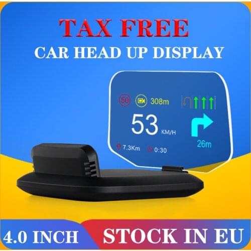 Newest C1 Head Up Display OBD2 HUD Mirror Updated Optional Navigation HUD Speed Fuel Consumption Car Speedometer Projection