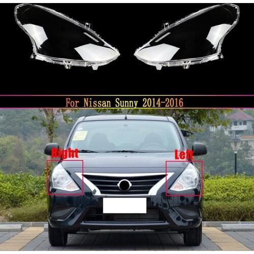 Car Front Headlamp Lens Auto Lamp Case For Nissan Sunny 2014 2015 2016 Replacement Transparent Lampshade Light Caps Shell