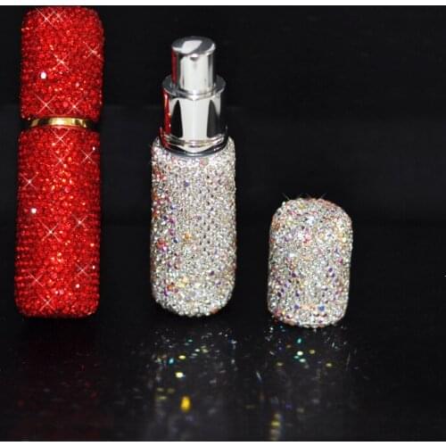 Luxury Creative Crystal Diamond Perfume Cosmetic Bottle Travel Portable Spray Glass Bottles Tool Makeup Organizers Ms. Gift