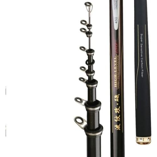 Rock Fishing Rod Carbon Fiber Telescopic Fishing Rod Portable Spinning Fishing Rod Pole Travel Sea Boat Pesca Fishing Tackle Set