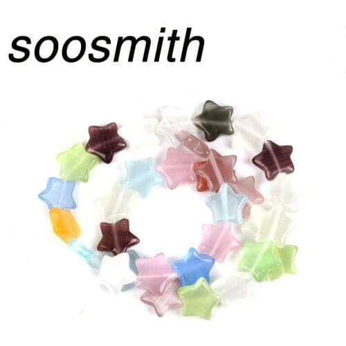 Glass BeadsStar Shape Cat Eye Beads Charms Loose Spacer For Bracelet Necklace Jewelry Making DIY Accessories Wholesale Gifts