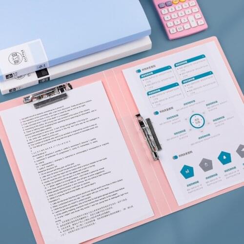 A4 Manager Bag for Documents File Folder Organizer Single Double Binder Clip Holder Test Paper Storage School Office Stationery