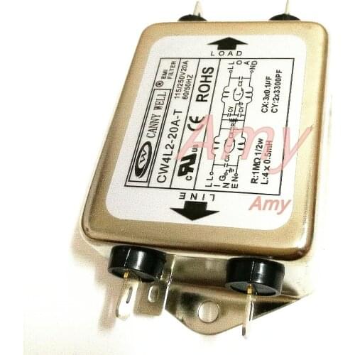 Taiwan power EMI filter CW4L2 20A T single phase 220V AC