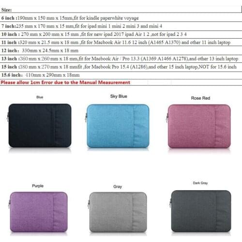 Waterproof Laptop Bag 13.3 For MacBook iPad Pro Air 12.9 Notebook Case 11 12 13 15 inch Sleeve Cover For Computer Dell HP Xiaomi