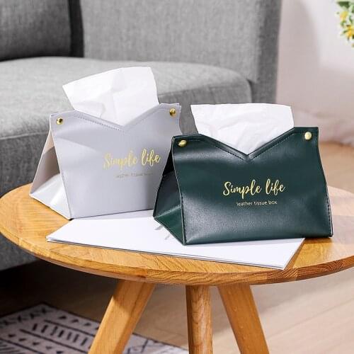 VoltaBox 2021 New Leather Creative Household Living Room Light Luxury Carton Cute Tissue Box