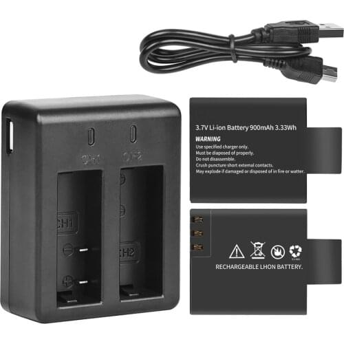 3.7V 900mAh Li-ion Replacement Battery For SJ4000 WiFi SJ5000 WiFi SJ6000 WIFi M10 SJ5000x Sport Action Camera DV