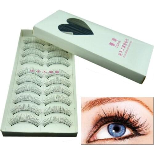 10 Pairs Natural False Eyelashes Eye Makeup Long False Lashes Sparse Soft Fiber Waterproof Reusable Makeup Lashes maquiagens