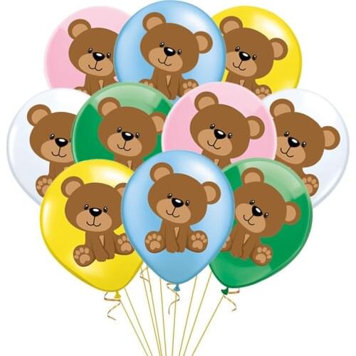 10pcs/lot 12inch Ted Cute Birhtday Party Balloons Teddy Bear Baloons Childrens Toys Decoration Boy&Girl Cartoon Helium Balloon