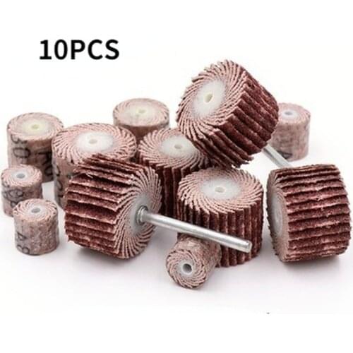 10PCS Sandpaper Sanding Head Flap Polishing Wheels Sanding Disc Shutter Polishing Wheel for Rotary Tool 80#-600# Accessories