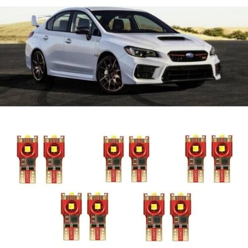 10pc w5w Car LED lighting For Subaru wrx ascent baja xv crosstrek sti s209 interior light kit