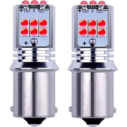 2PCS 1156 BA15S P21W 7506 Super Bright LED Car Brake Bulb Auto Reverse Lamp Daytime Running Light Rear Parking Light Turn Signal