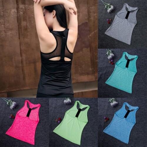 2019 Casual Womens Ladies Sleeveless Yoga Shirts Vest Tank Top Gym Running Stretch Cool Dry Wicking Fitness Yoga Top Tanks Tops