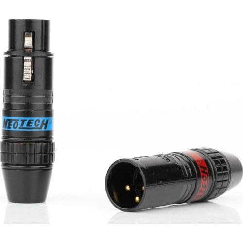 NEO TECH 3Pin XLR Male to Female Microphone Extension Cable Microphone Cables Plug Audio Socket Audio Connector Adapter 4PCS