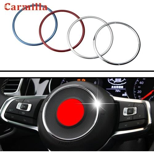 Car Steering Wheel Ring Center Cover Trim Sticker Decoration Accessories For VW Jetta MK6 New Polo Golf 6 MK6 Bora Accessories