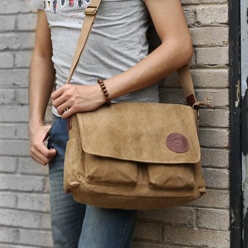 B74 Hot! Brand Multi-function Canvas Bag Casual Travel Bolsa Masculina Unisex Crossbody Bag Large Capacity Messenger Bags