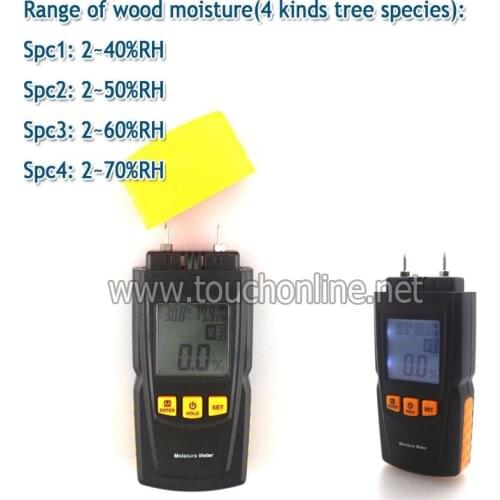 LCD Digital Wood Moisture Meter tester gauge Paper wood carton moisture meter GM-40