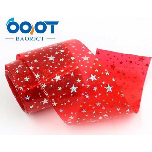 OOOT BAORJCT I-19619-1414,75mm,2yards Colorful Transparent Flash film Ribbons,DIY Garment accessories,Wedding Party decoration