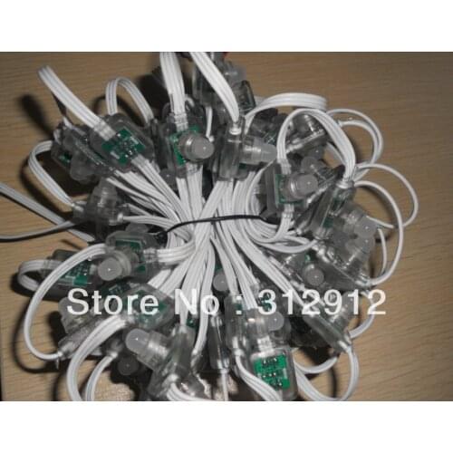 DC5V input WS2811 pixel node,50pcs a string,injection molding type;with all WHITE wire